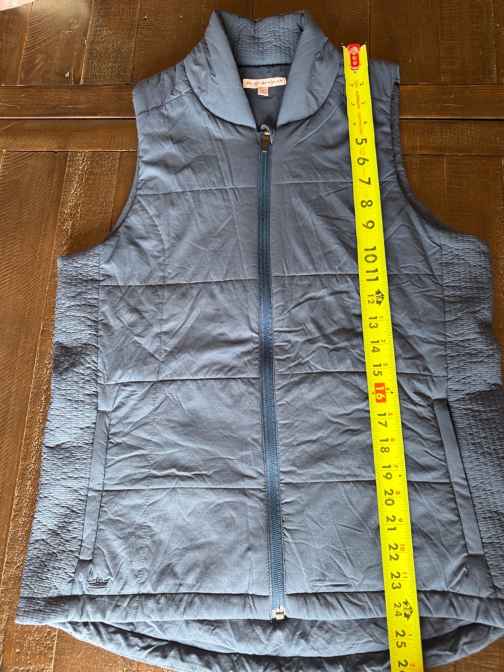 Peter Millar Vest Womens Size Medium Navy Nylon Quilted Hi Neck Full Zip Golf - Picture 5 of 9